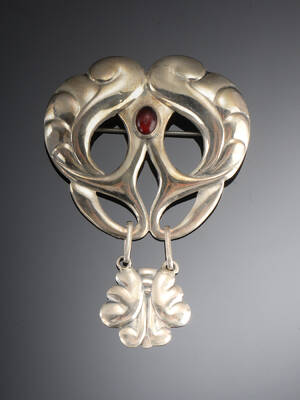 Vintage broche af sølv