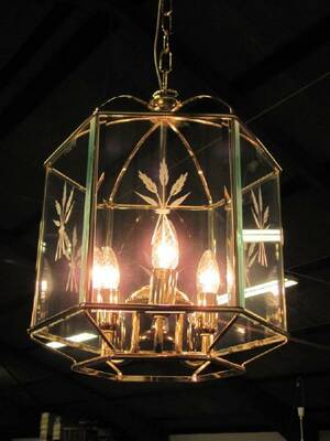 TAKLAMPA SLIPAT GLAS, H 41, DIA. 35 CM