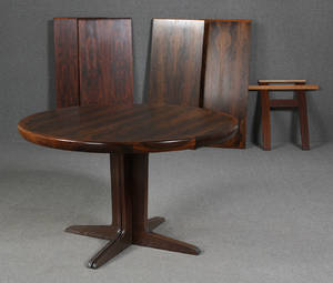 Dansk møbelproducent. Spisebord m. udtræk, palisander 14