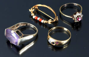 Samling smykker, 8 kt guld 4