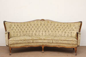 Sofa af nøddetræ, rokoko stil