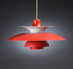Poul Henningsen PH 5 pendel rød