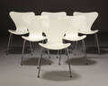 Arne Jacobsen. Seks 7er spisestole, model 3107 6 