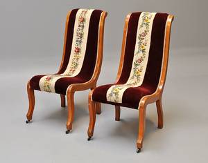 Et par flugtstole af bejdset træ, 1800-tallets slutning2