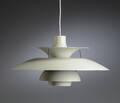 Poul Henningsen. PH5 pendel, hvidlakeret. 