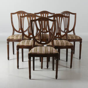 STOLAR 6 st, gustaviansk stil, 1900-tal