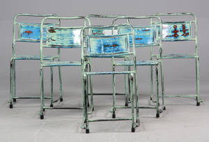 Vintage stabelstole i jern 6