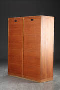 Jalousiskab af fineret teak, 1950erne