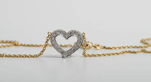 Ole Lynggaard  Hjerte halskæde med brillanter