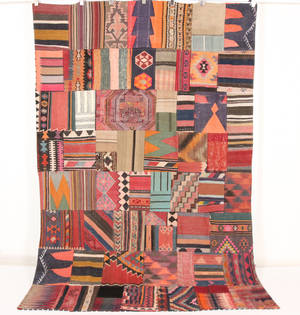 Persisk Patchwork kelim, 307x205 cm.