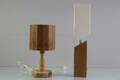 BORDSLAMPOR, 2 st, bl.a. furu, 1960-tal