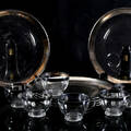 GLASSERVIS, 12 delar, glas, 1900-tal.