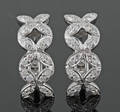 18K White gold diamonds earrings approx. 0.70ct 2