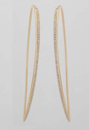 Earrings in 18K with brilliant cut diamonds 0.60ct