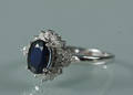 Safir- og diamantring