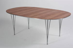 Piet HeinBruno Mathsson. Superellipse 180x120 i valnød malukant.