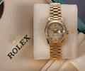Rolex Datejust. Dameur i 18 kt. guld med brillantskive, ca. 1991