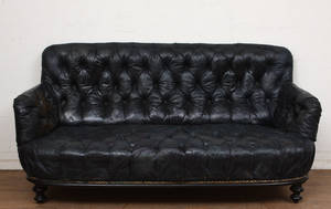 Victoriansk lædersofa ca. 1880-1900