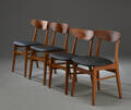 Fire spisestole, teak og bøg, 1960erne 4