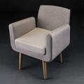 Matthew Sheargold, MO, lounge stol, meleret beige uld.