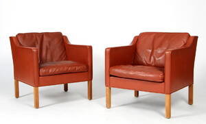 Børge Mogensen. Par lænestole, model 2421 2