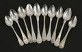 Teskedar 10st, silver, 1800-tal