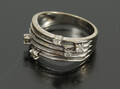 Ring, 9 kt rhodineret guld