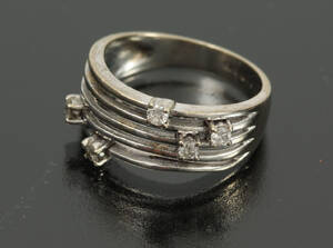 Ring, 9 kt rhodineret guld