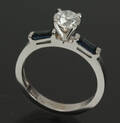 Solitaire ring, 14 kt rhodineret guld Denne vare er sat til omsalg under nyt varenummer 5172461