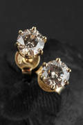Par brillantørestikker, ca. 0.83 ct. 2