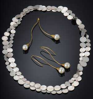 Samling smykker af 18 kt guld og sterling sølv4