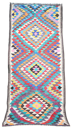 Persisk Kermanshah nomade-kelim, 243x105 cm.