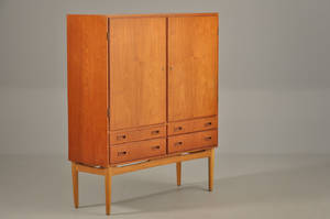 Dansk møbelproducent Skænk af teak og eg, 1950erne