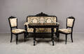 Salongsgrupp, 1800-tal, Soffa, två stolar och bord 4 Denna vara har satts till omförsäljning under nytt varunummer4700149