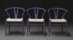Hans J. Wegner. Tre Y-stole, model CH-24. 3