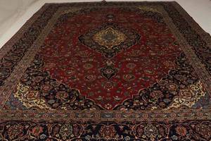 Orientmatta, handknuten, Kashan, 390x298 cm