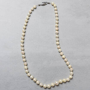 PÄRLHALSBAND, silverlås