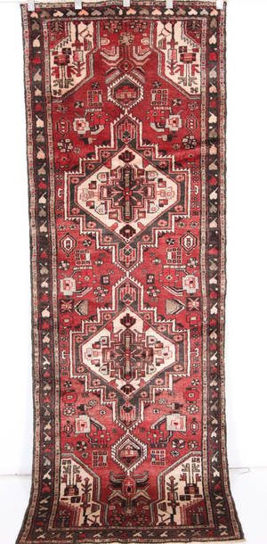 Persisk handknuten matta Zanjan mått 292x103 cm