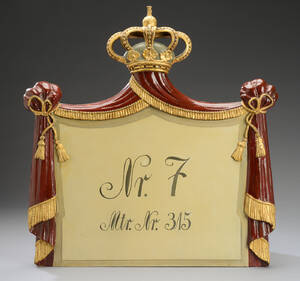 Ejendomsskilt for Nr. 7, Mtr. Nr. 315, 18001900-tallet
