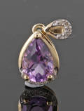 Diamond  amethyst pendant