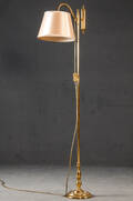 Stehlampe, Messing, auf Tellerfuß