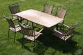 Daneline Havemøbler. Havebord samt seks armstole, artwood. 7