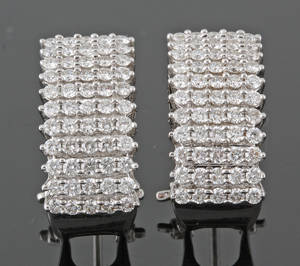 18K diamond earrings approx. 1.22ct 2