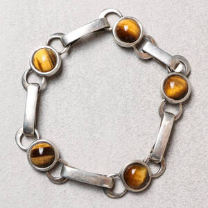 ARMBAND, Silver och tigeröga