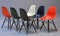 Charles Eames. Sæt på seks skalstole, multicolor, model DSW. 6 