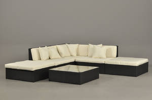 Udestuehavemøbler i sort polyrattan 4