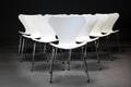 Arne Jacobsen. 11 Syverstole, model 3107, hvidlakeret 11 