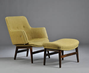 Lænestol med fodskammel