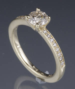 Diamantring, ca. 0.94 ct