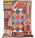 Orientmatta, flatvävd, Patchwork, 203x145 cm